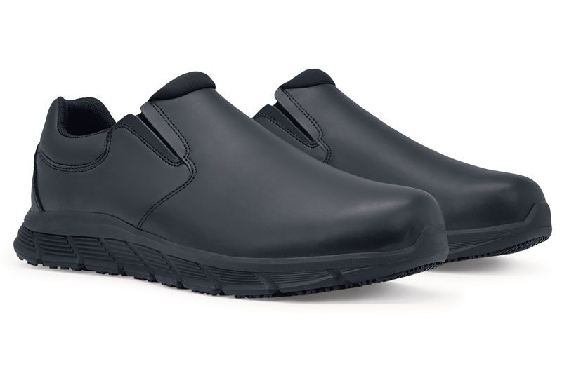 Cater II for women in black, with superior SFC slip-resistant outsoles and removable cushioned insoles for greater comfort