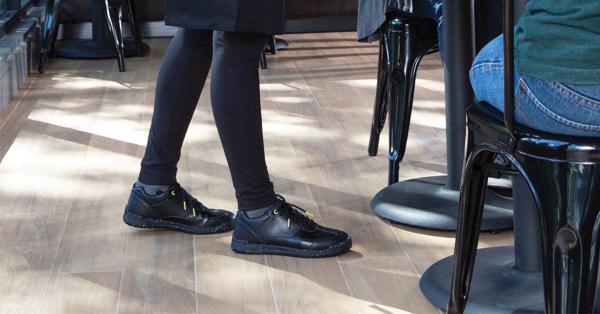 Slip-resistant shoes for hospitality workers