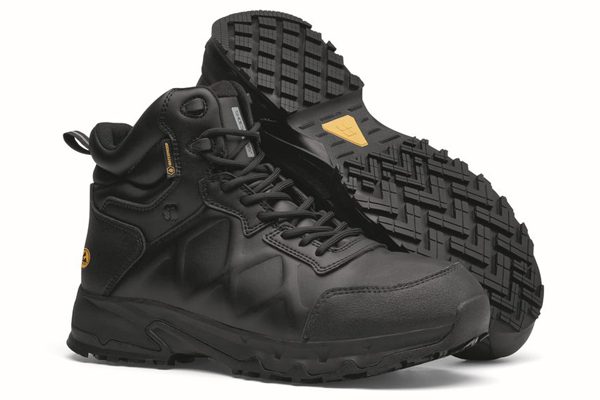 Callan Mid tactical boots with Shoes For Crews’ slip-resistant outsoles