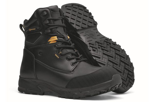 Black composite toe safety boot Delvin with ICE PRO slip-resistant outsoles